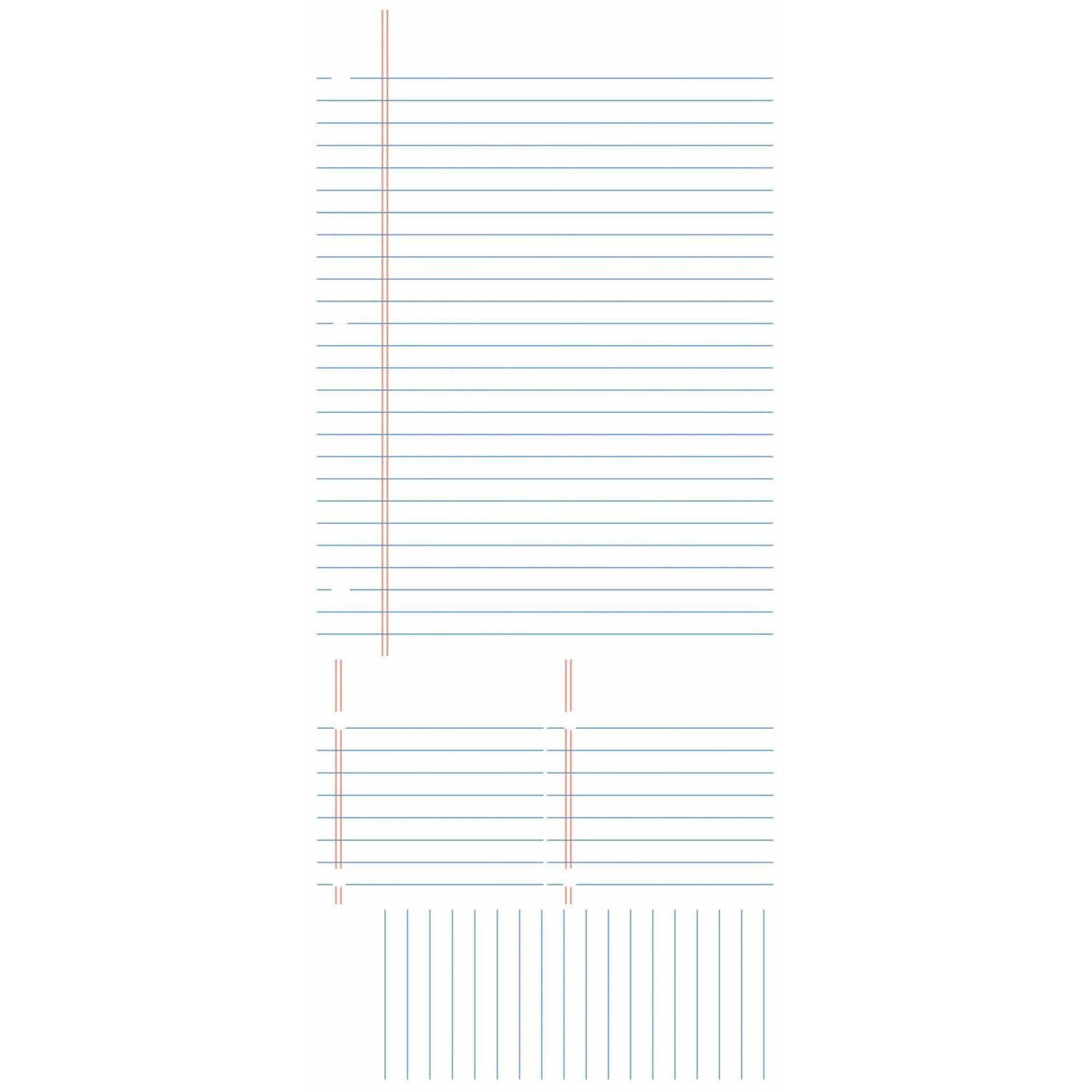 RoomMates Notebook Paper Dry Erase Peel & Stick Giant Decals